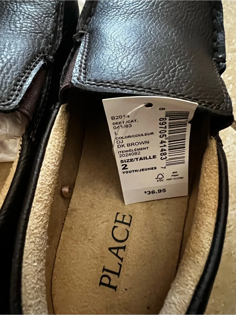 The Children's Place Black Slip-On Dress Loafers for Kids